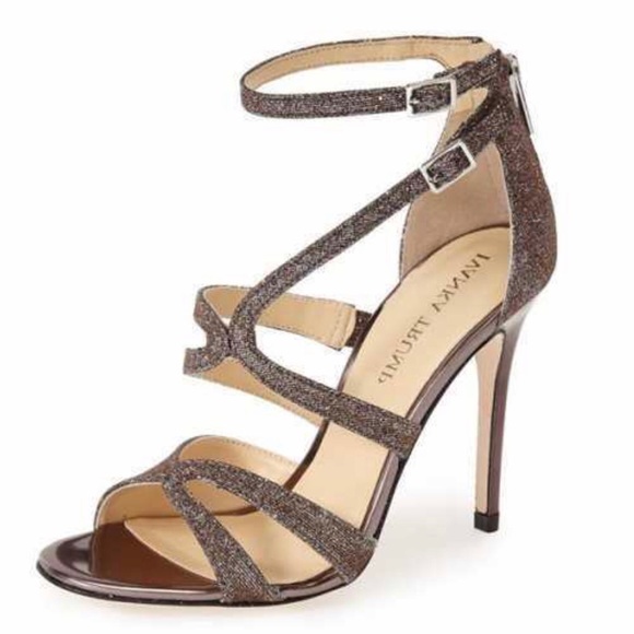Ivanka Trump Shoes - Luxurious Womens Sandals ‘Hotis’ Strappy Metallic